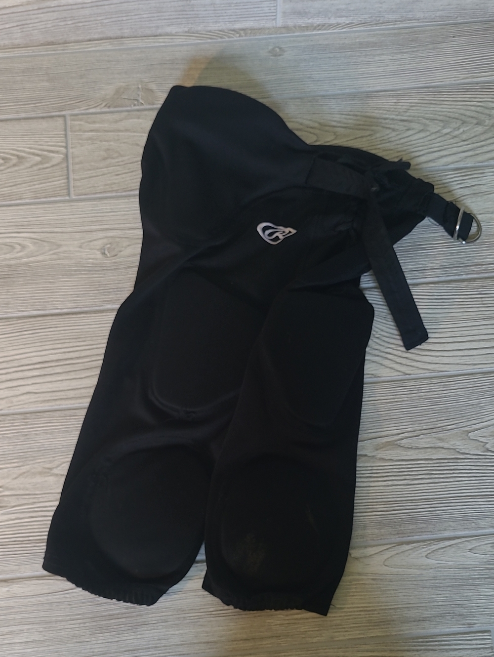 Black Padded Kids Football Pants